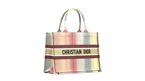 dior striped tote|Small Dioraura Dior Book Tote Multicolor Stripe Embroidery.